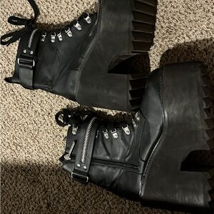 Killstar Black Chunky Platform Boots